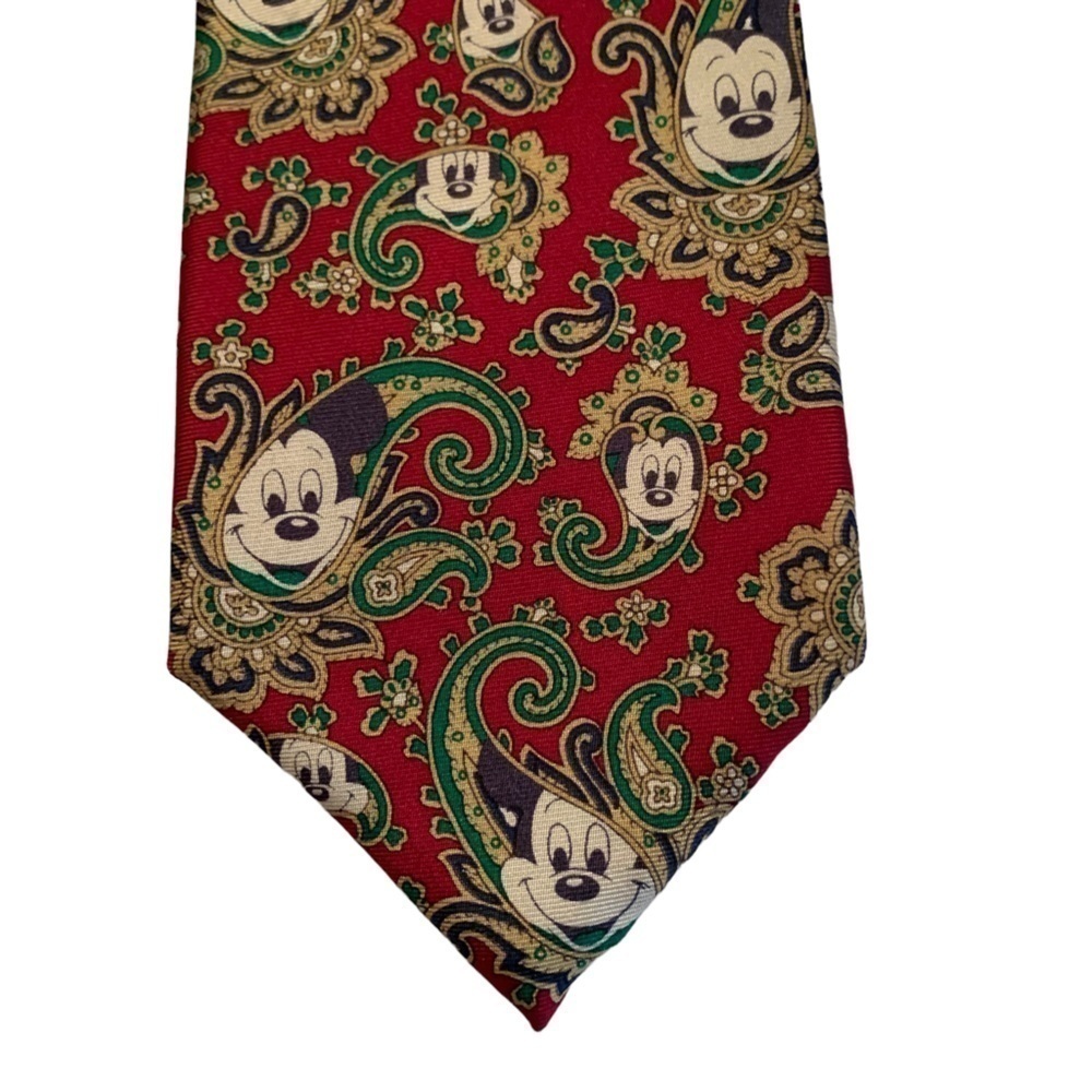 Balancine Presents Disney Vintage Silk Paisley Micky Mouse Tie